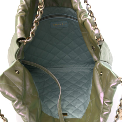 Chanel Iridescent Calfskin Quilted Chanel 22 Blue Green 6 of 10