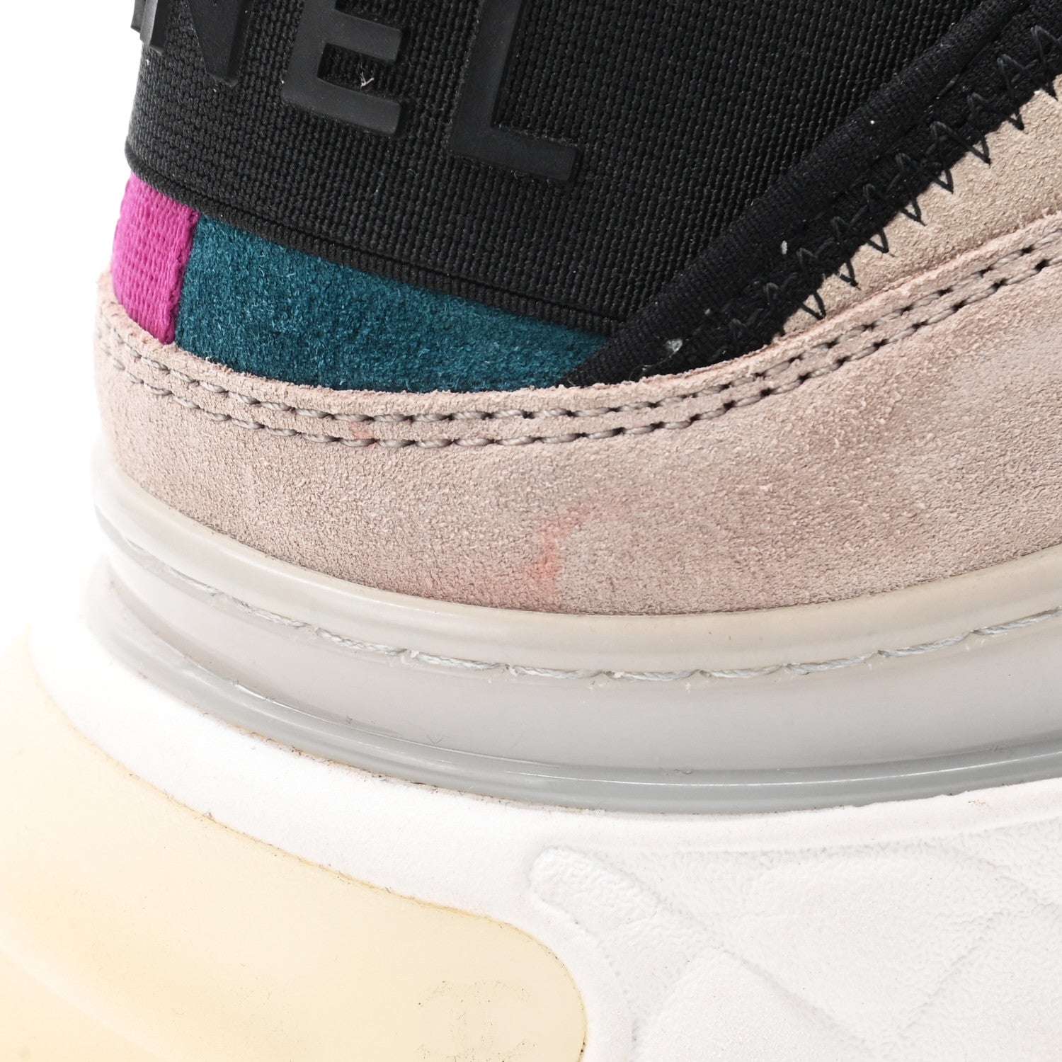 Chanel Suede Calfskin Nylon Grosgrain CC Sneakers 37 Beige Pink 12 of 12