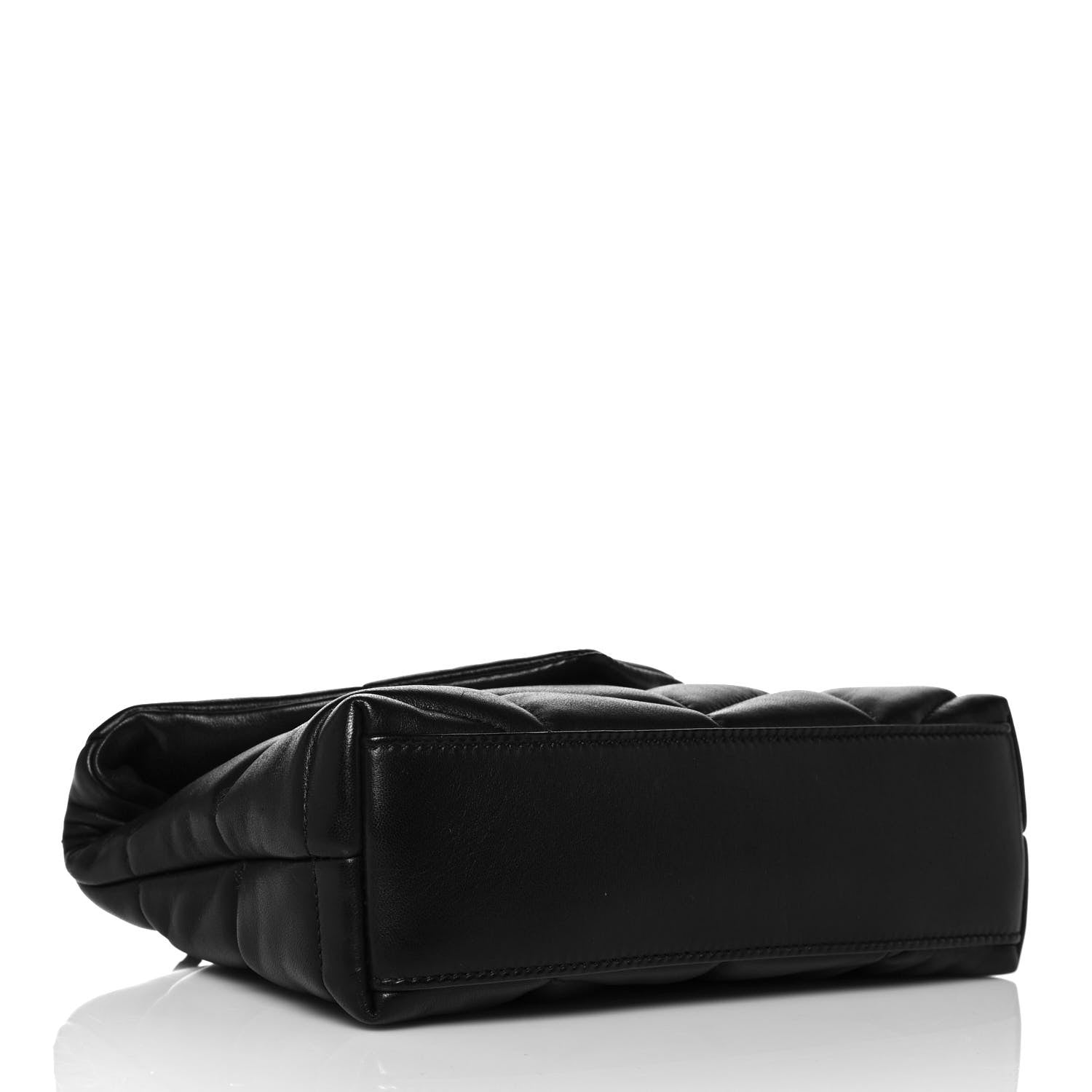 Saint Laurent Lambskin Quilted Toy Loulou Puffer Monogram Chain Satchel Black 4 of 13