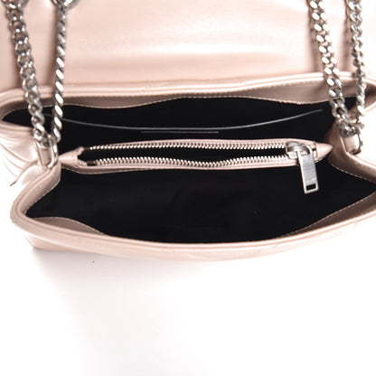 Saint Laurent Calfskin Y Quilted Monogram Small Loulou Chain Satchel Rose Antic 6 of 9
