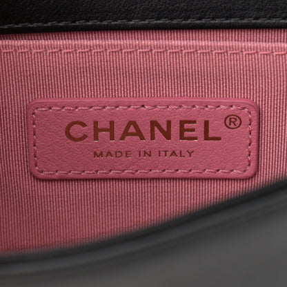Chanel Calfskin Chevron Embroidered Boy By The Sea Flap Waist Belt Bag Black 7 of 10