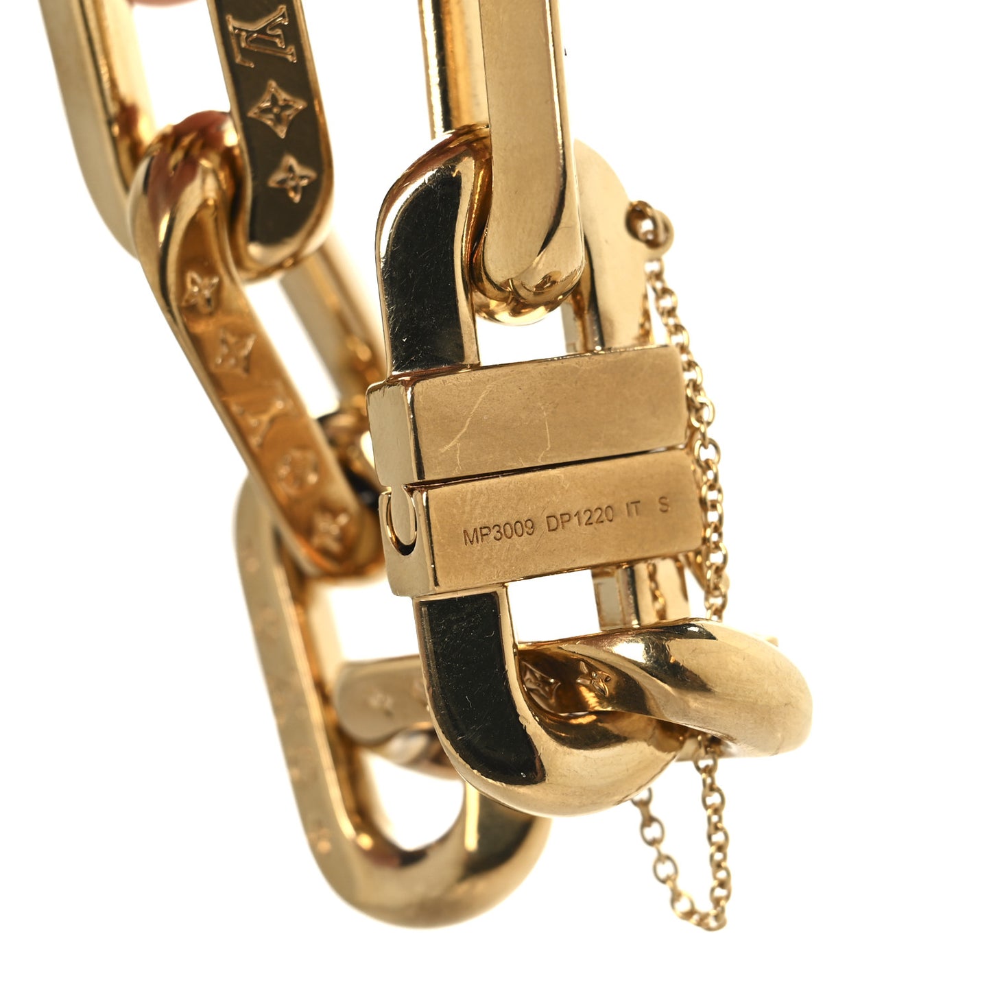 Metal LV Edge Bracelet S Gold