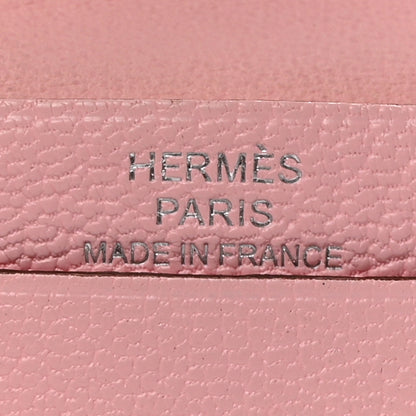 Hermes Chevre Mysore Bearn Card Holder Wallet Rose Sakura 6 of 15