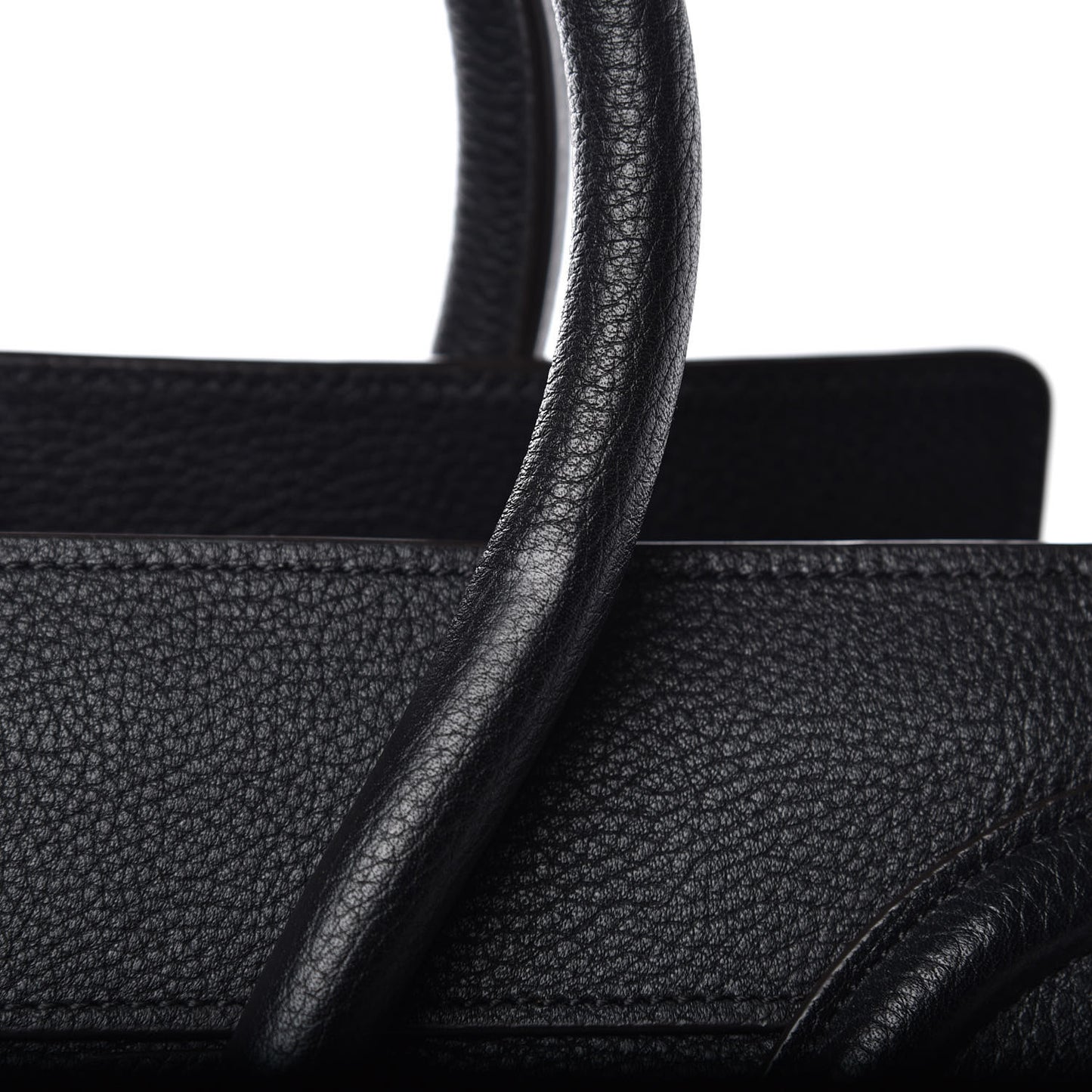 Drummed Calfskin Mini Luggage Black