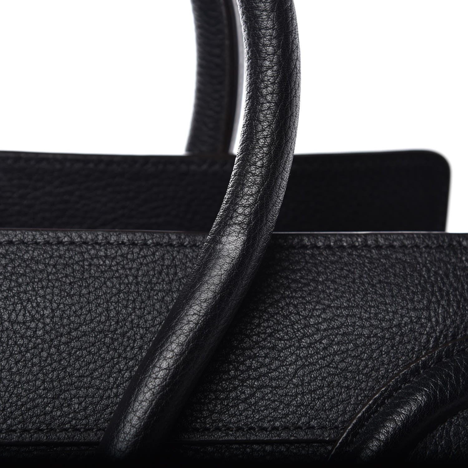 Celine Drummed Calfskin Mini Luggage Black 12 of 13