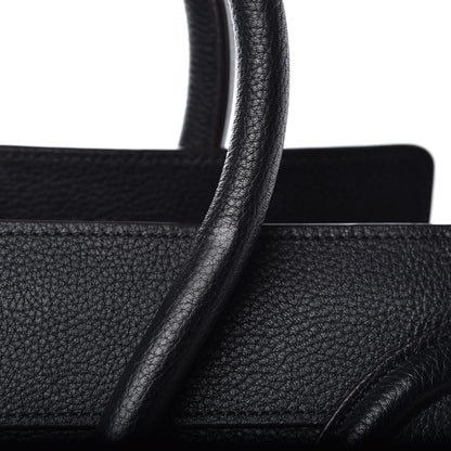 Celine Drummed Calfskin Mini Luggage Black 12 of 13