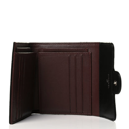 Chanel Lambskin Quilted Compact Flap Wallet Black 4 of 6