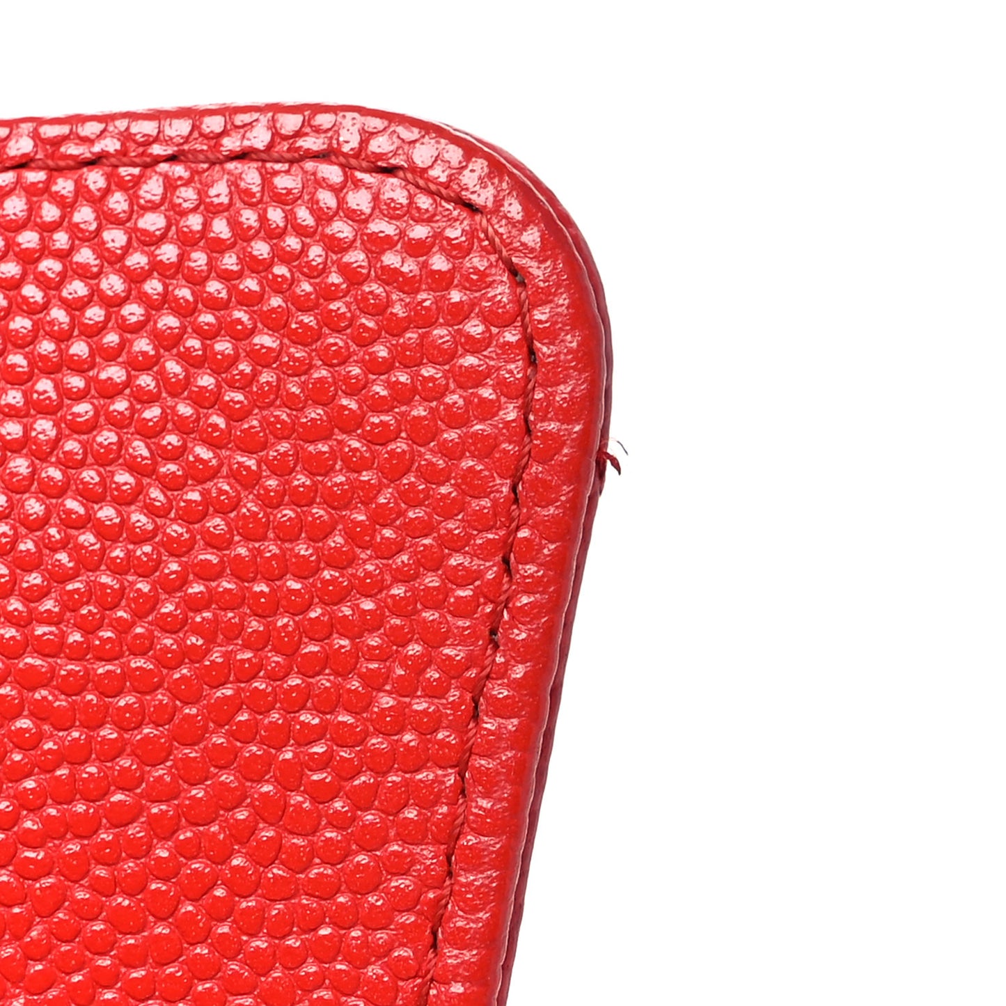 Caviar Quilted Large Gusset Flap Wallet Red