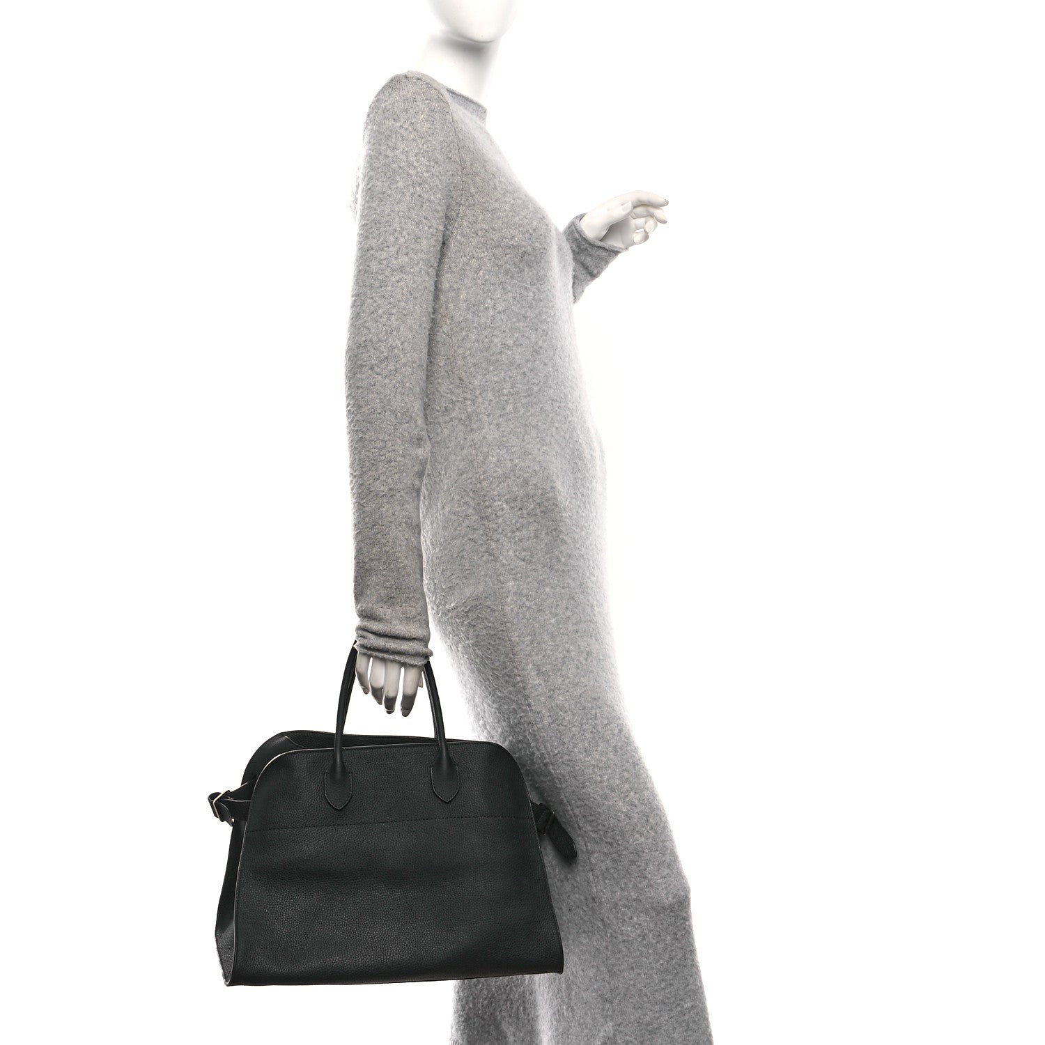 The Row Matte Grained Calfskin Soft Margaux 15 Black 2 of 10