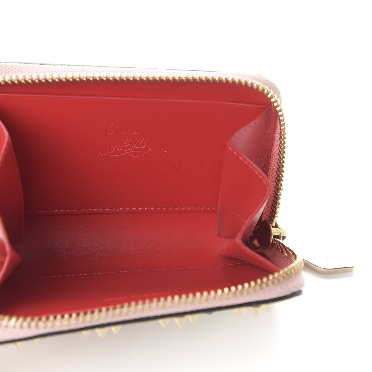 Christian Louboutin Calfskin Loubinthesky Panettone Coin Purse White 4 of 10