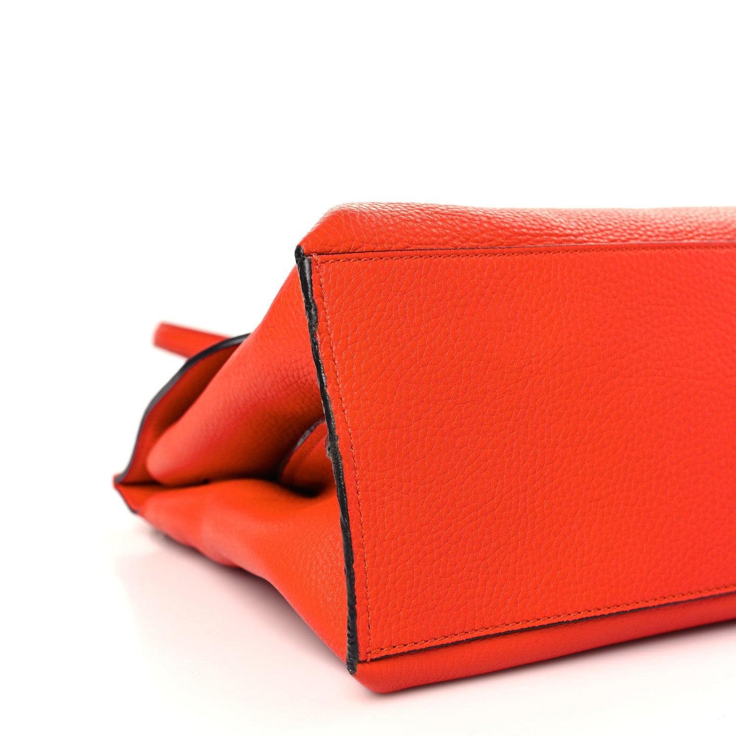 Gucci Cellarius Calfskin Medium Bamboo Daily Top Handle Bag New Dark Orange 7 of 10