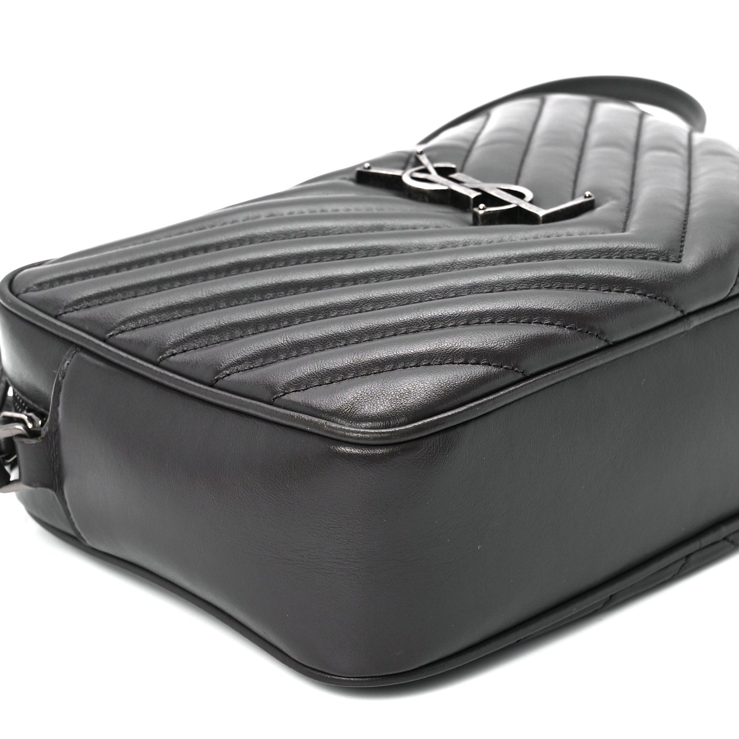 Calfskin Matelasse Monogram Lou Camera Bag Asphalt