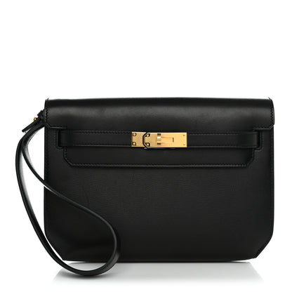 Hermes Evercolor Kelly Depeches 25 Pouch Black 1 of 10