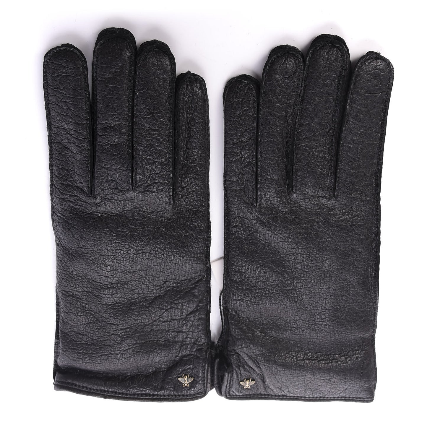 Nappa Bee Embossed Gloves Medium Black