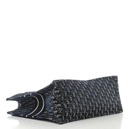 Christian Dior Oblique Velvet Book Tote Blue Multicolor 4 of 12