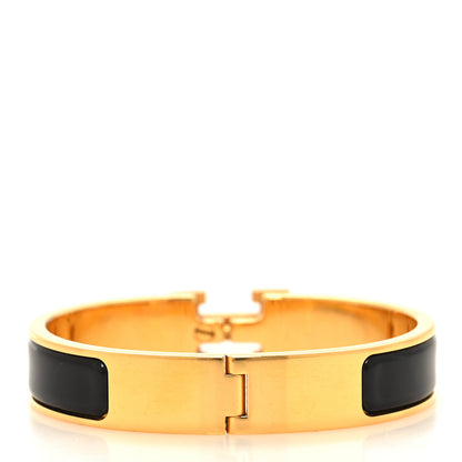 Hermes Enamel Narrow Clic Clac H Bracelet PM Black 3 of 5
