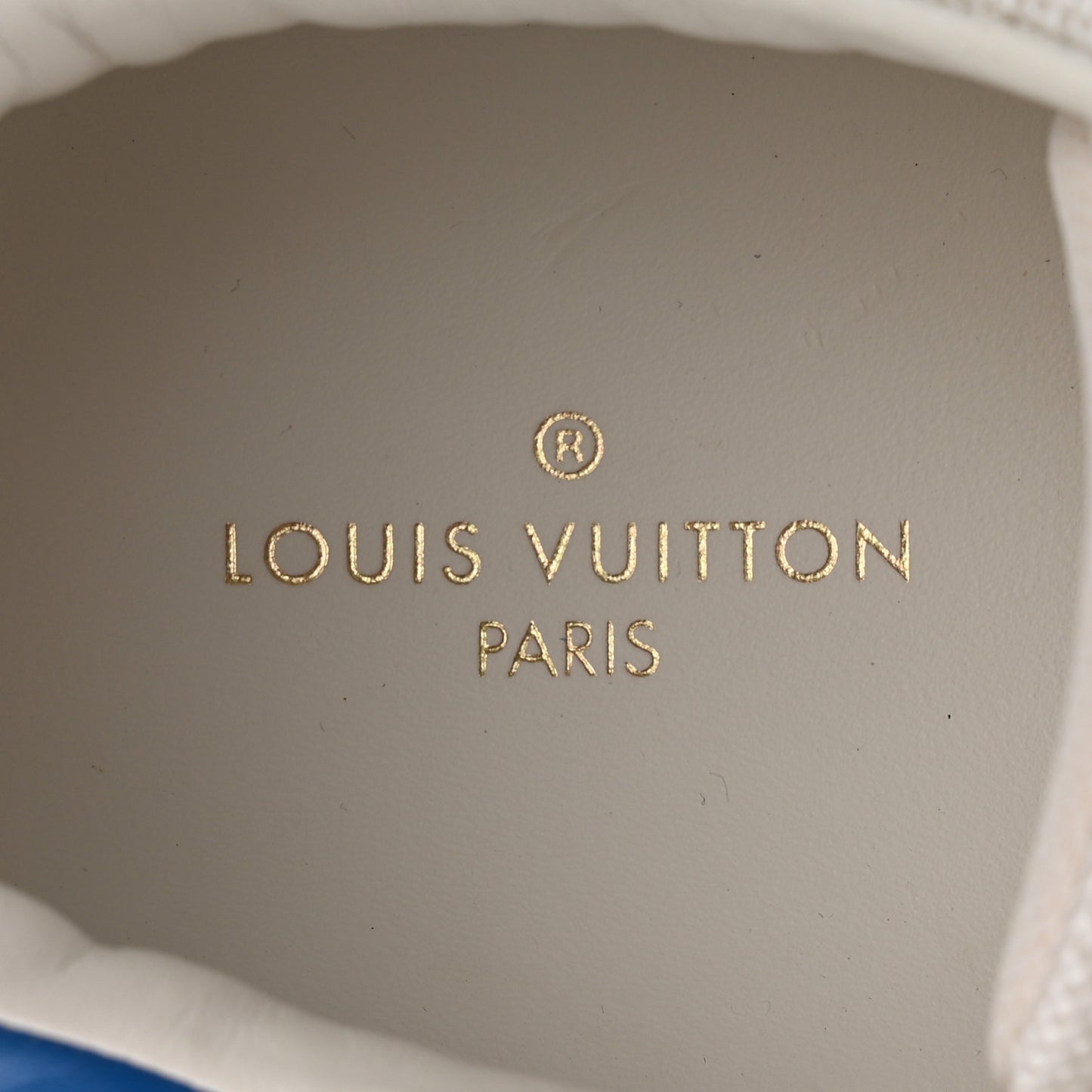 Calfskin Monogram Beverly Hills Sneakers 9 White Blue