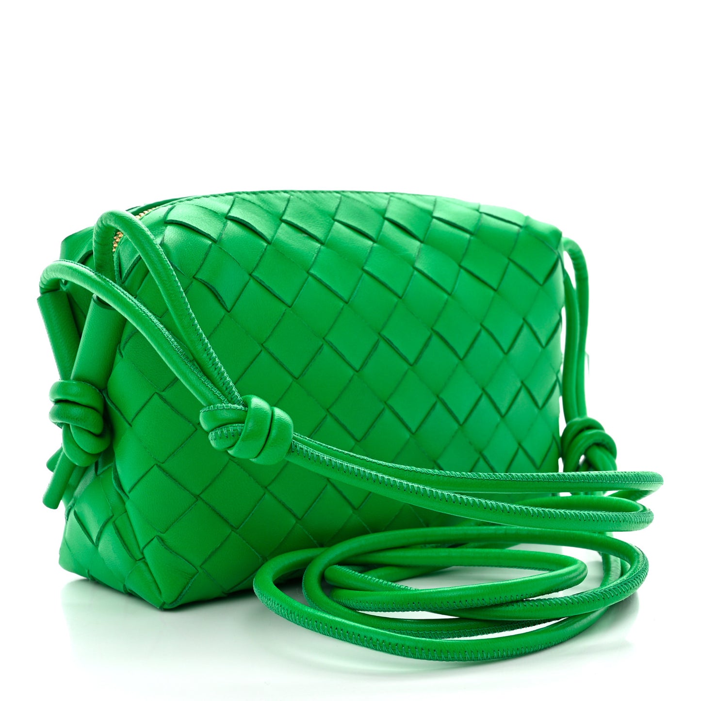 Nappa Intrecciato Mini Loop Camera Bag Parakeet