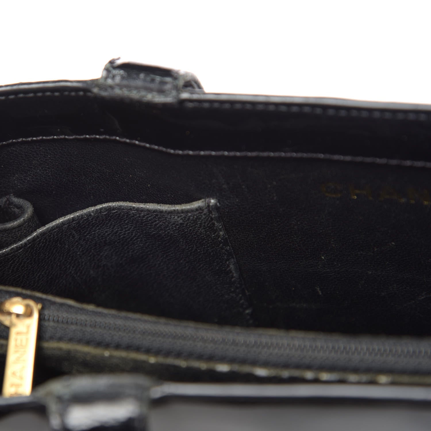 Chanel Patent Logo Tote Black 11 of 16