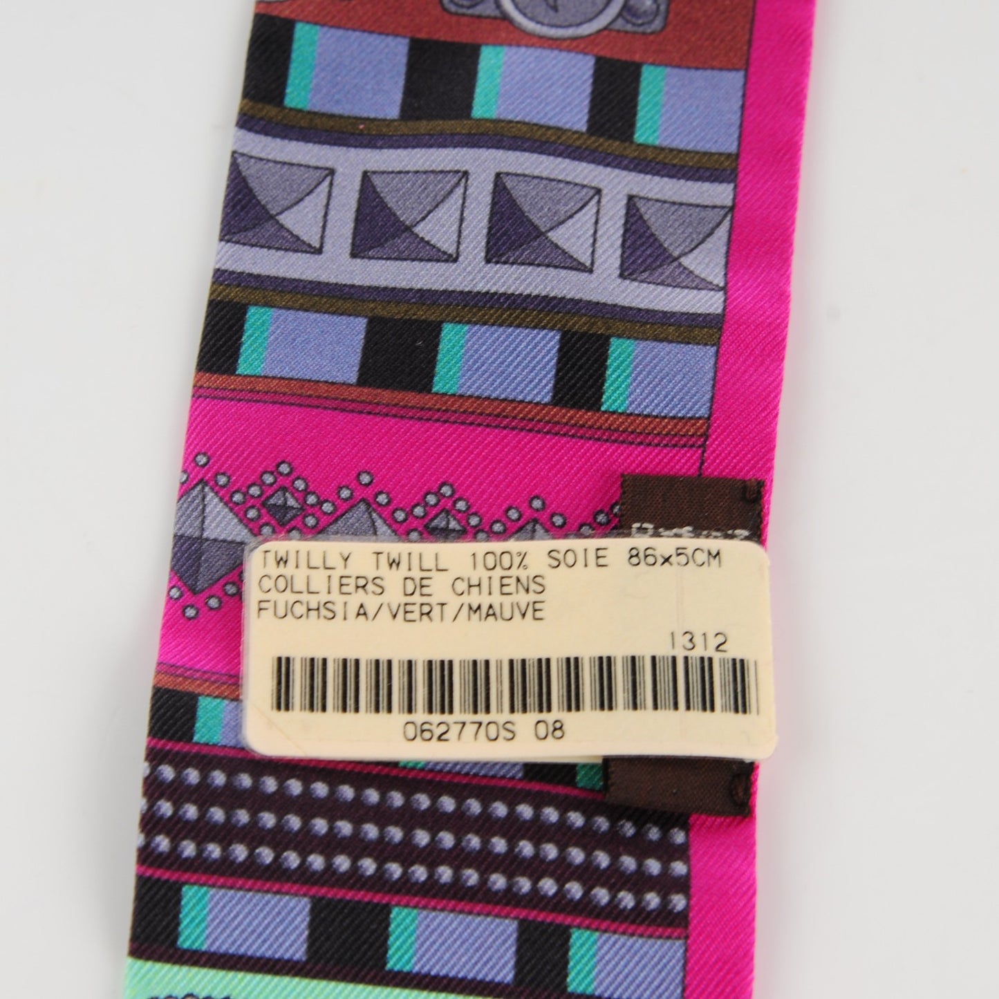 Silk Colliers de Chiens Twilly Fuchsia Vert Mauve