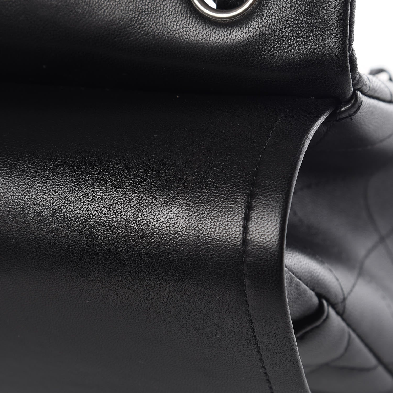 Chanel Lambskin Quilted Jumbo Double Flap Black 10 of 12