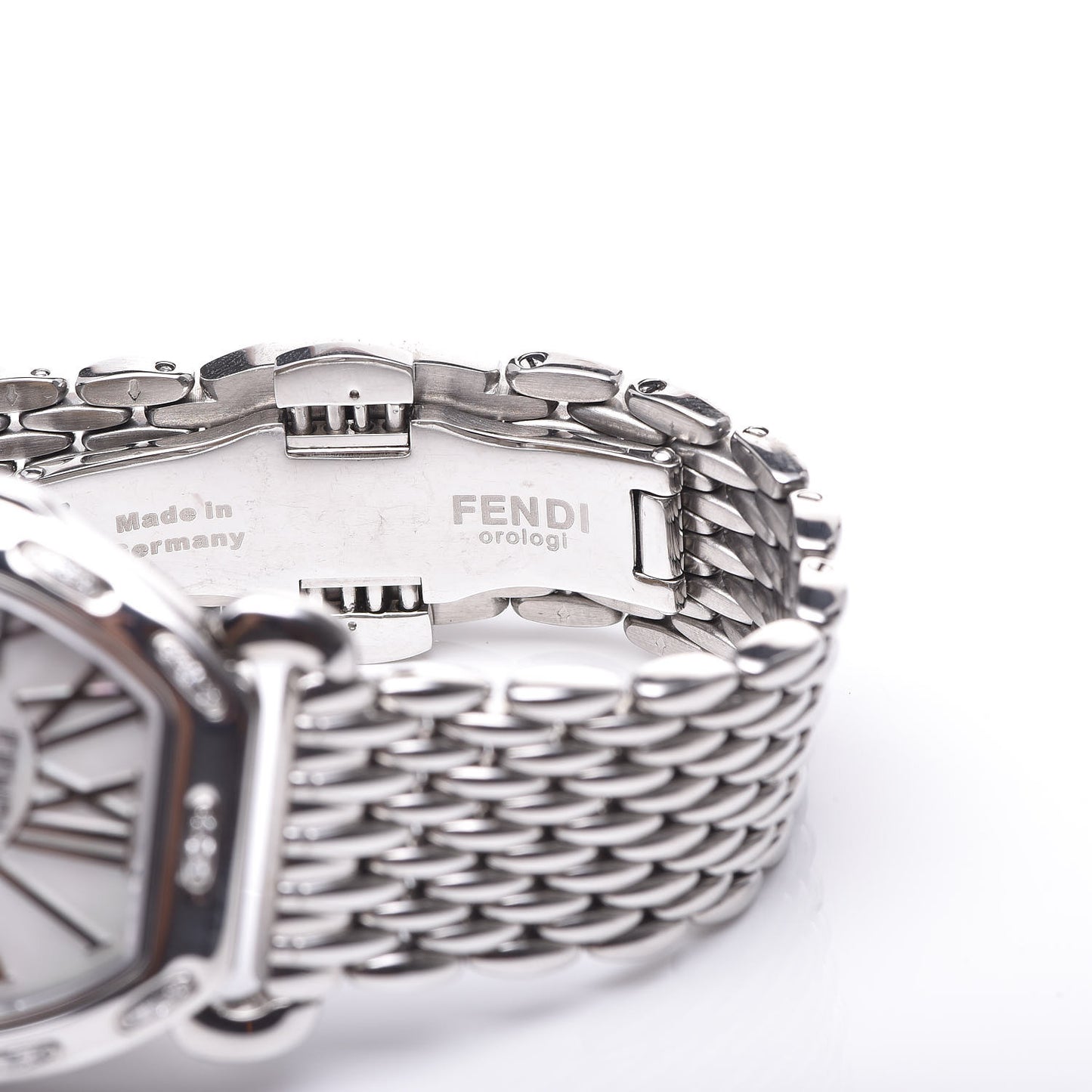 Stainless Steel Diamond Mother of Pearl 34mm Selleria Tonneau Quartz Watch