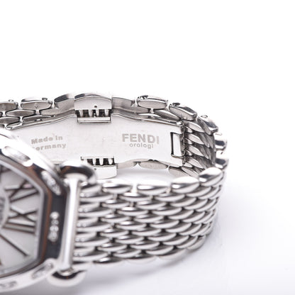 Fendi Stainless Steel Diamond Mother of Pearl 34mm Selleria Tonneau Quartz Watch 7 of 9