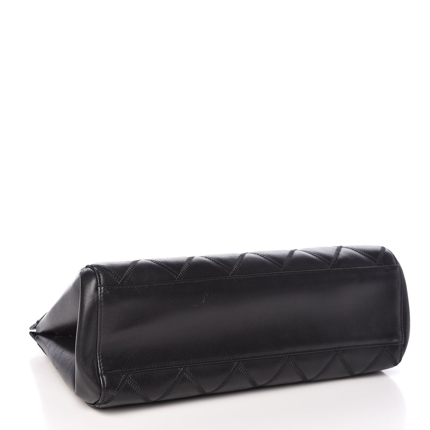 Chanel Lambskin Double Stitch Quilted Tote Black 4 of 11