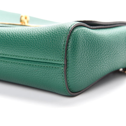 Mulberry Small Classic Grain Calfskin Small Lily Flap Emerald 10 of 11
