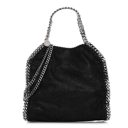 Stella McCartney Shaggy Deer Mini Falabella Fold Over Tote Black 1 of 9