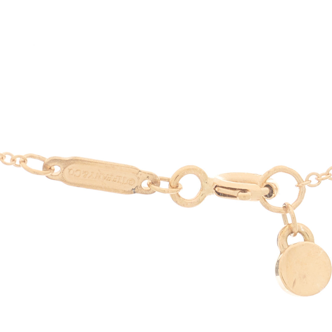 18K Rose Gold Diamond Return To Tiffany Bar Pendant Necklace