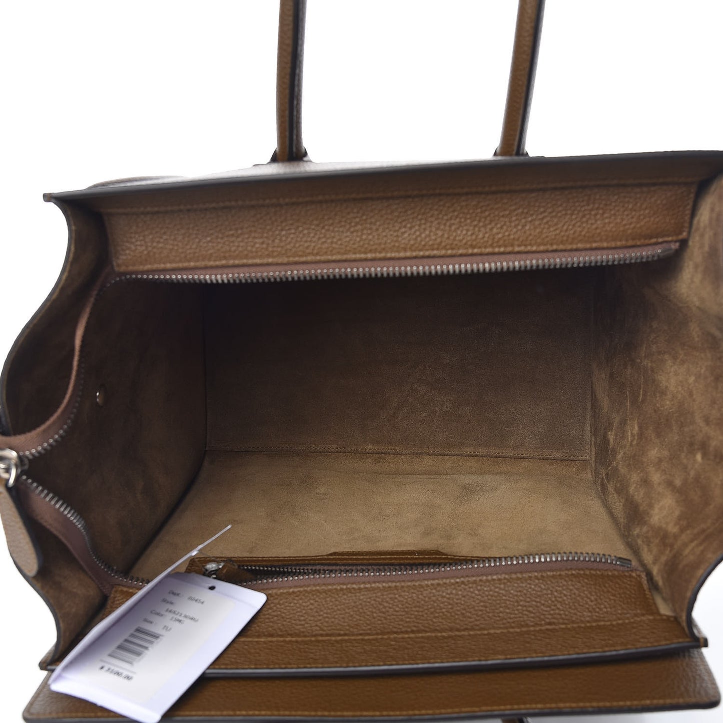 Drummed Calfskin Mini Luggage Moss Green