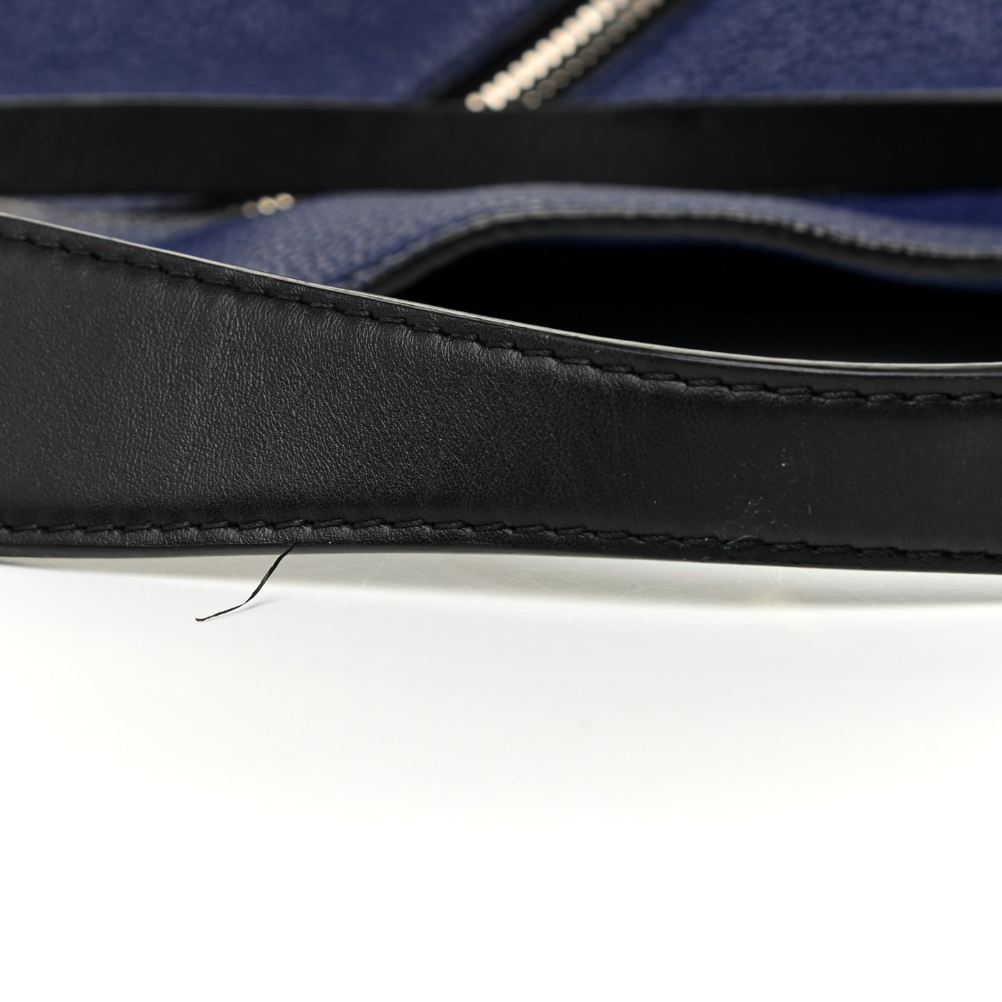Pebbled Calfskin Medium Zip Hobo Blue