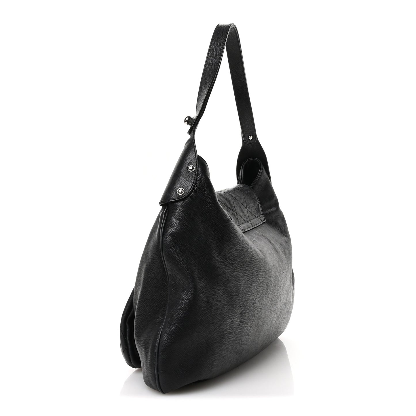 Caviar Stitched Pocket In The City Hobo Black