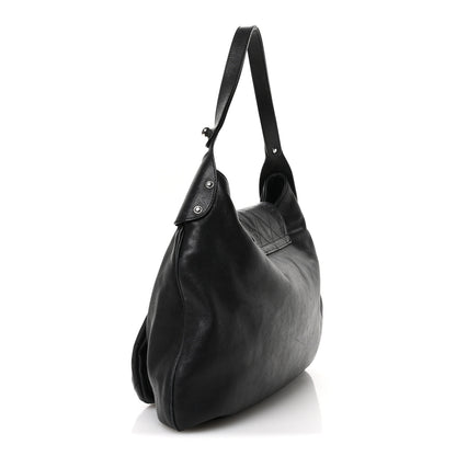 Chanel Caviar Stitched Pocket In The City Hobo Black 3 of 14