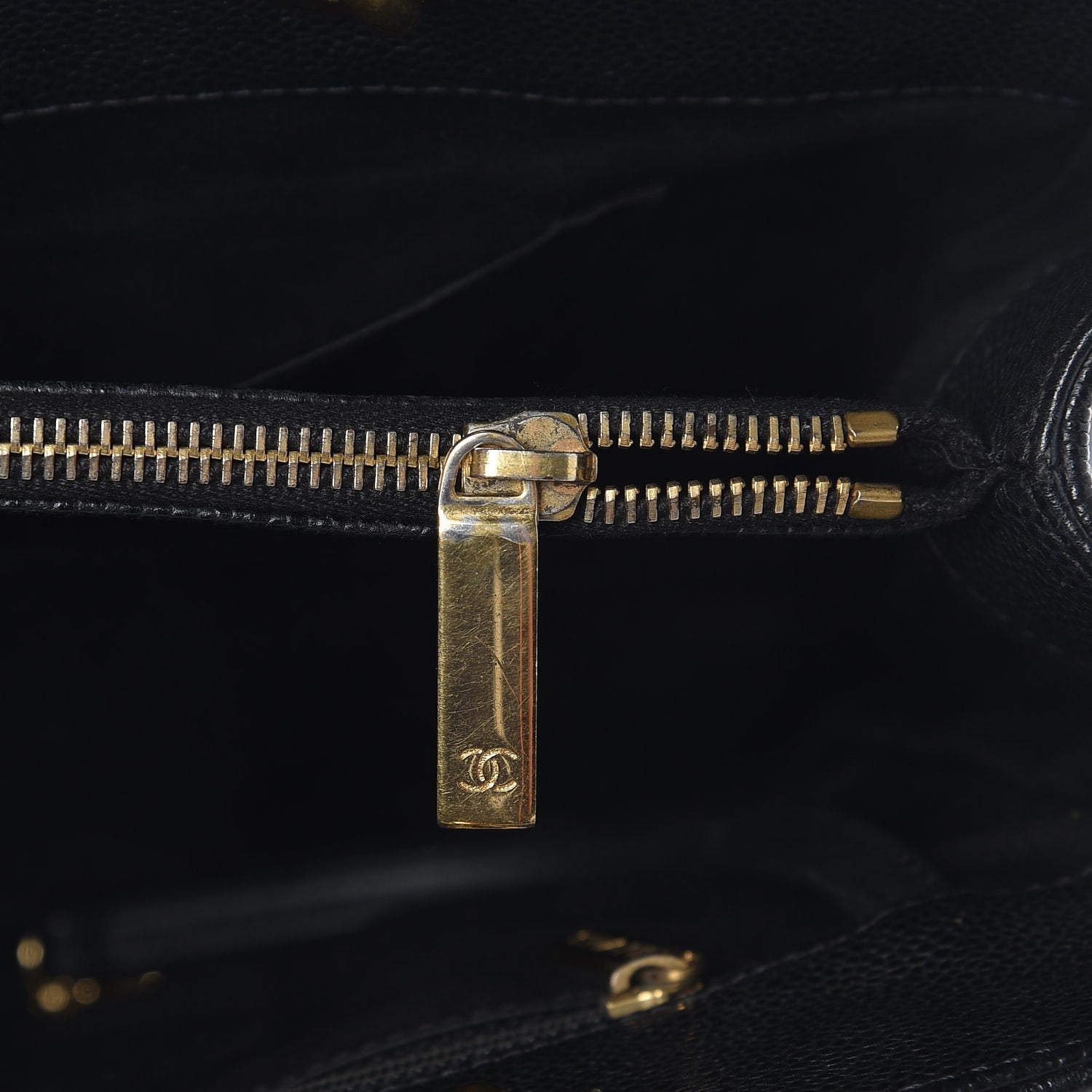 Chanel Caviar Quilted Grand Shopping Tote GST Black 7 of 9