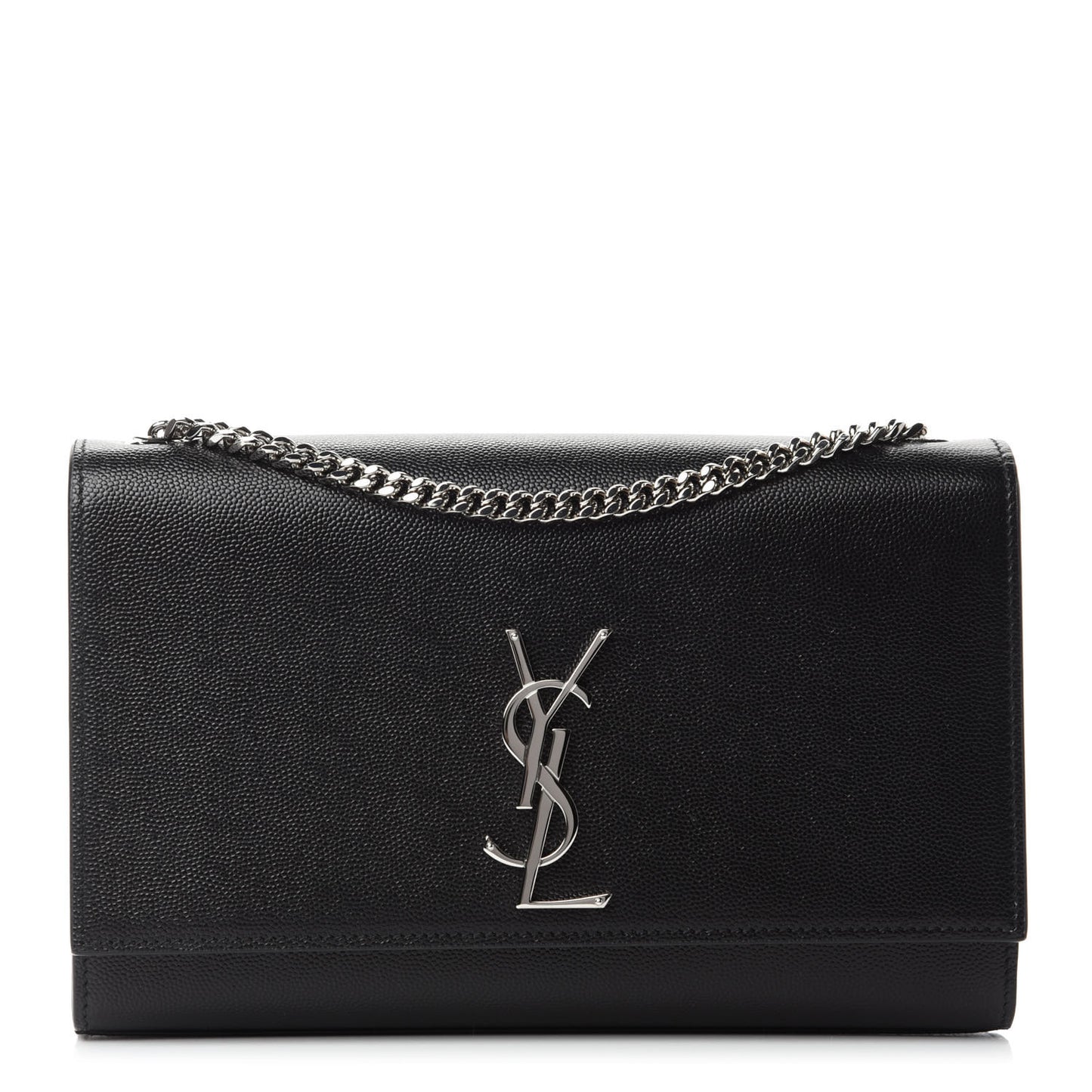 Grain De Poudre Medium Classic Monogram Kate Satchel Black