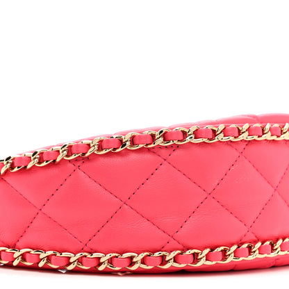 Chanel Lambskin Quilted Small Hobo Bag Pink 9 of 12