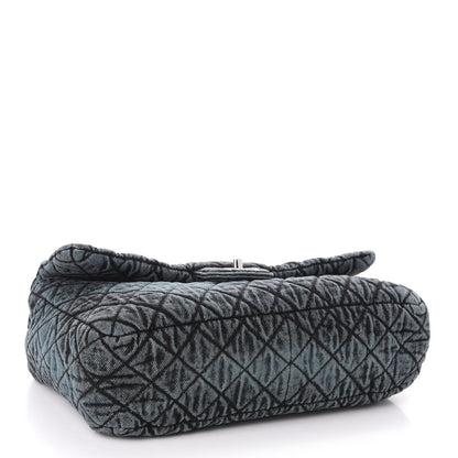 Chanel Denim Quilted Denimpression Flap Green Blue 5 of 11