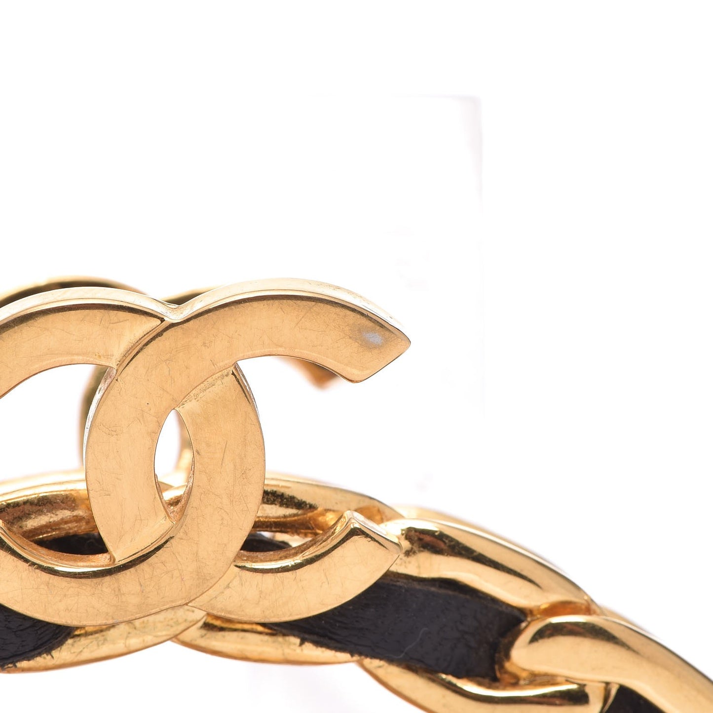 Lambskin CC Hair Clip Black Gold