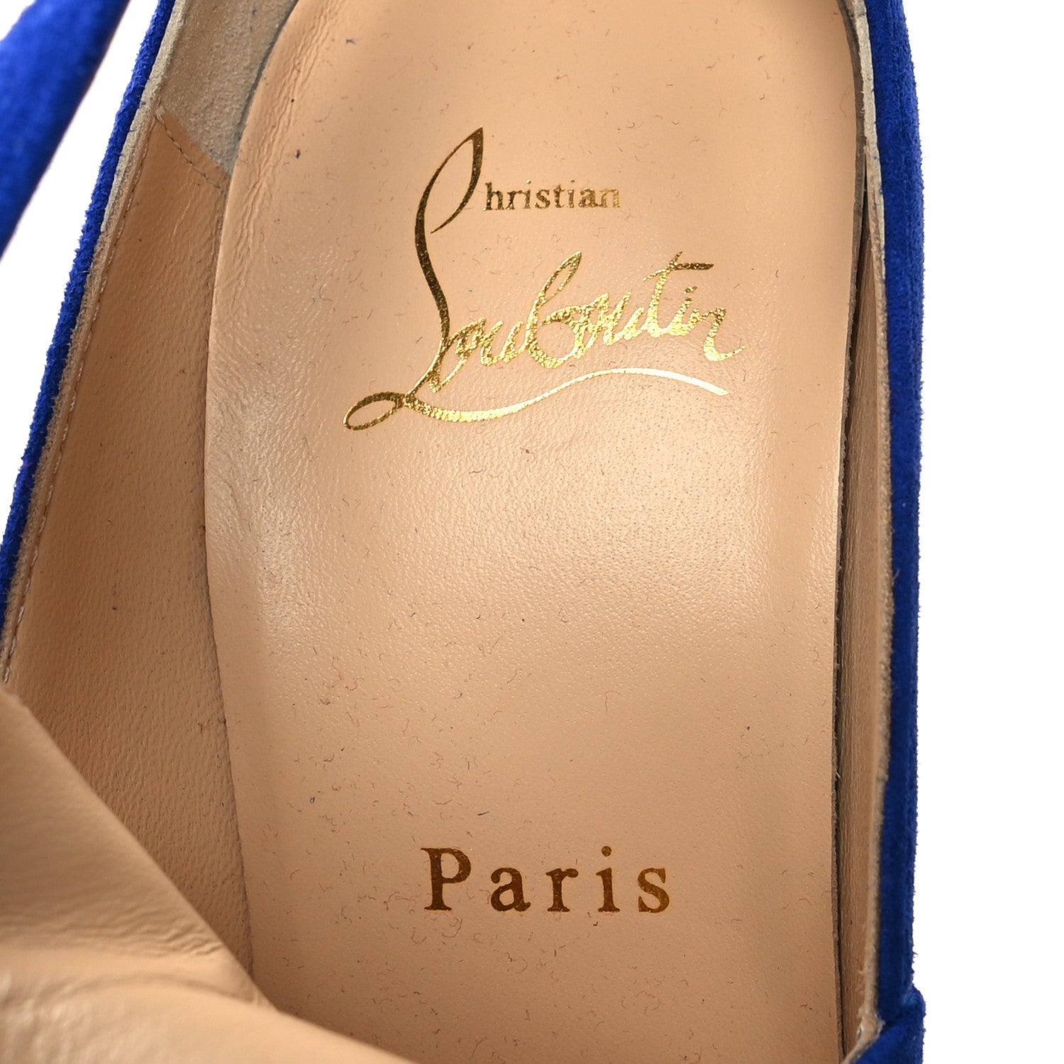 Christian Louboutin Veau Velours Canadada 100 Booties 37.5 Metal Blue 7 of 7