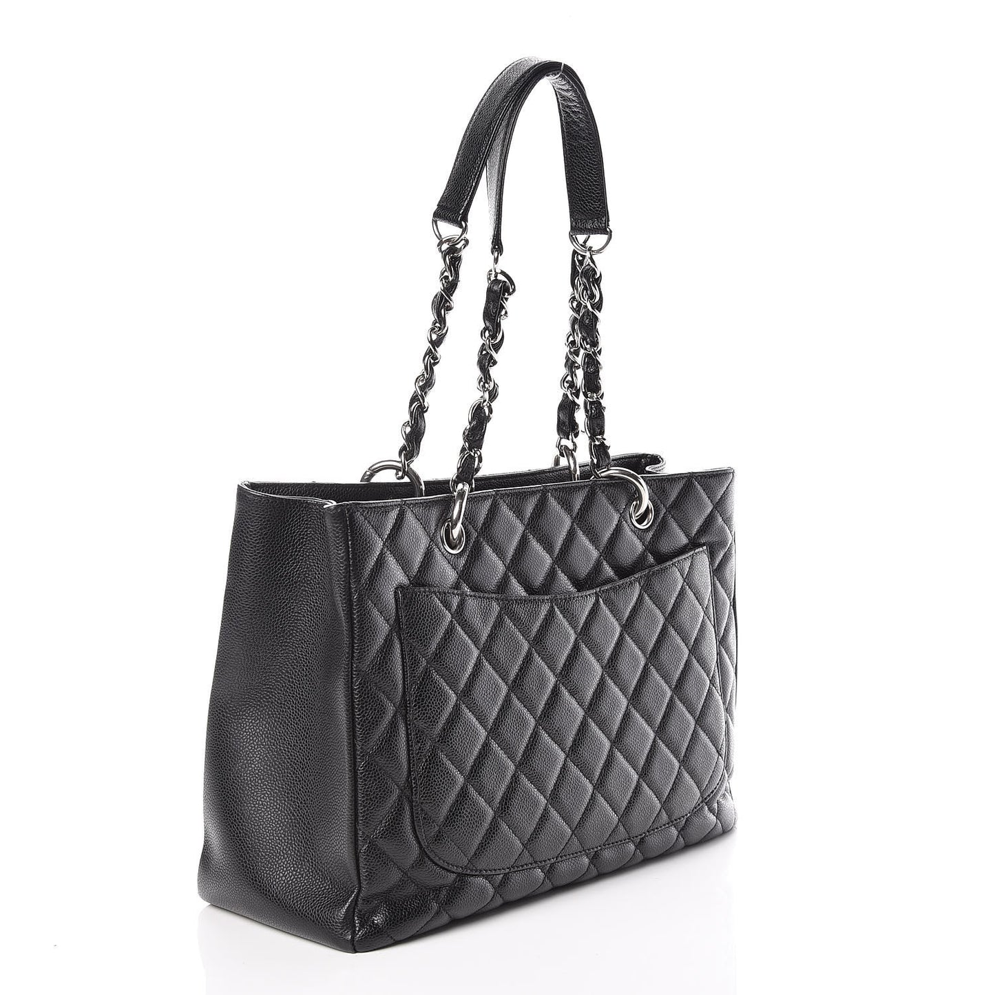 Caviar Quilted Grand Shopping Tote GST Black