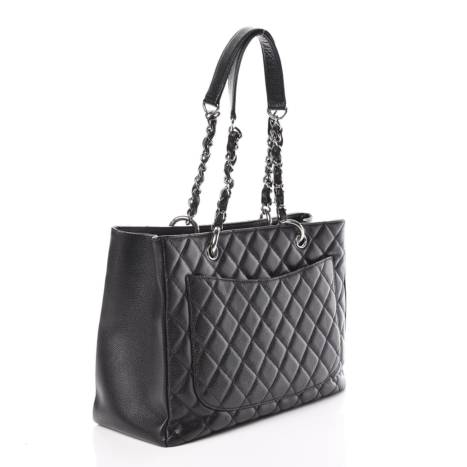 Chanel Caviar Quilted Grand Shopping Tote GST Black 3 of 9