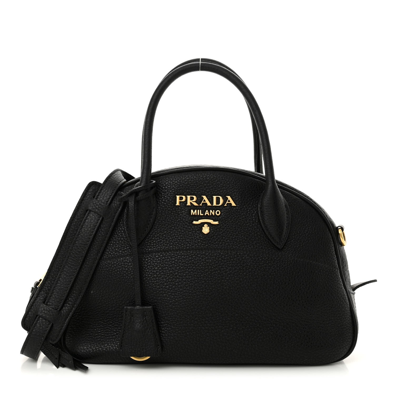 Prada Vitello Daino Bowler Black 1 of 14