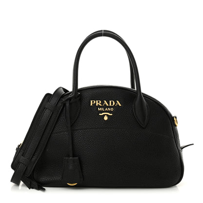 Prada Vitello Daino Bowler Black 1 of 14