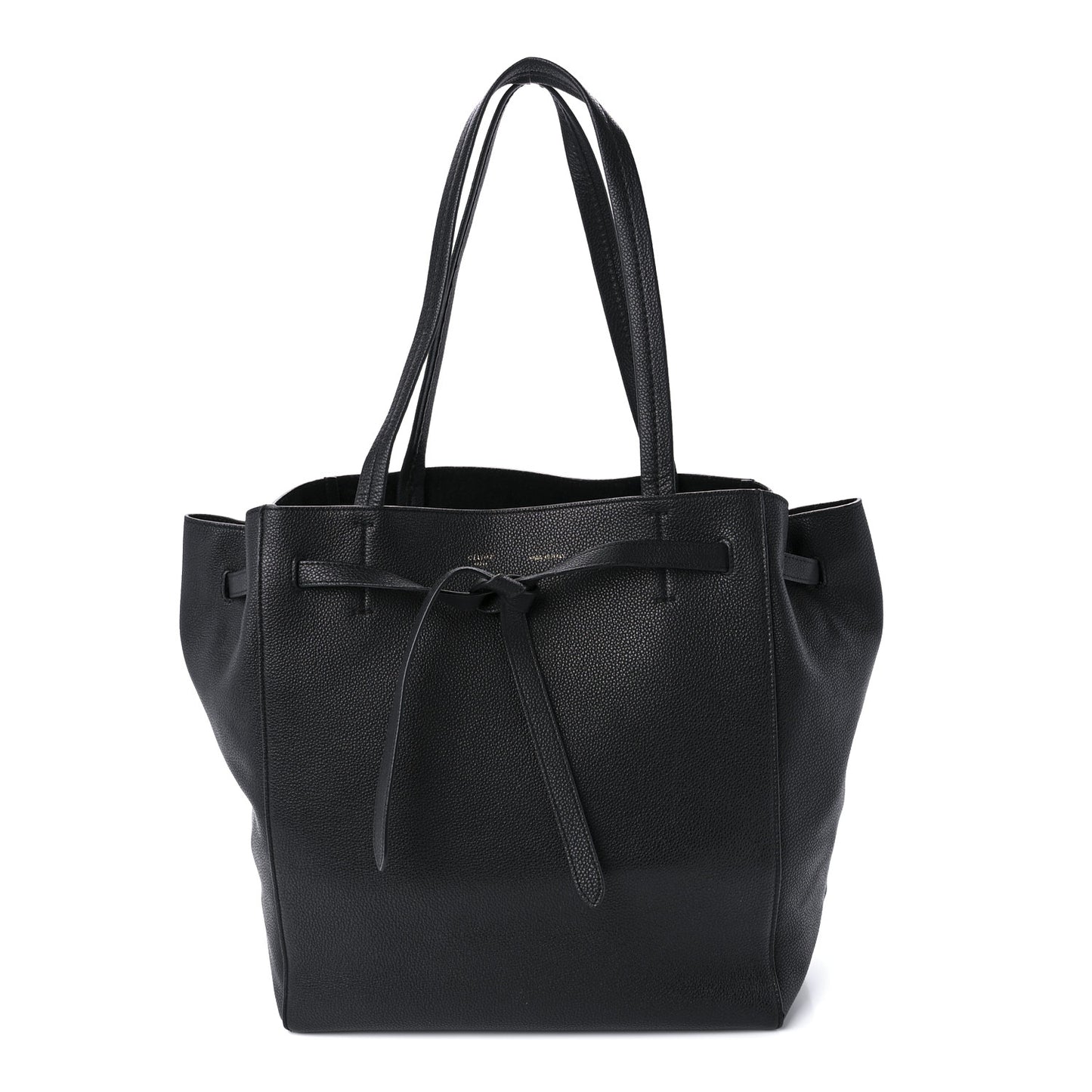 Soft Grained Calfskin Small Belt Cabas Phantom Black