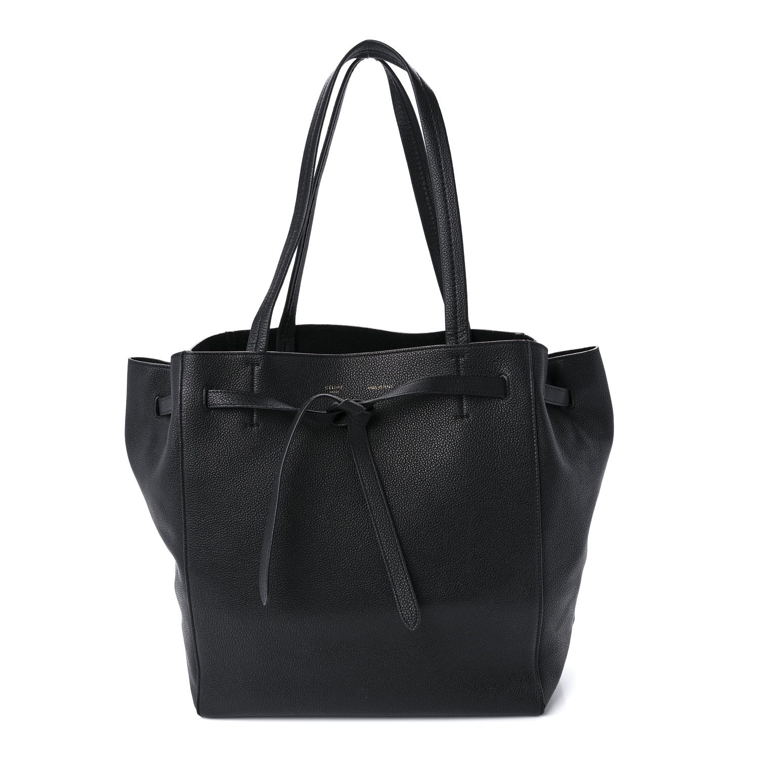 Celine Soft Grained Calfskin Small Belt Cabas Phantom Black 1 of 10