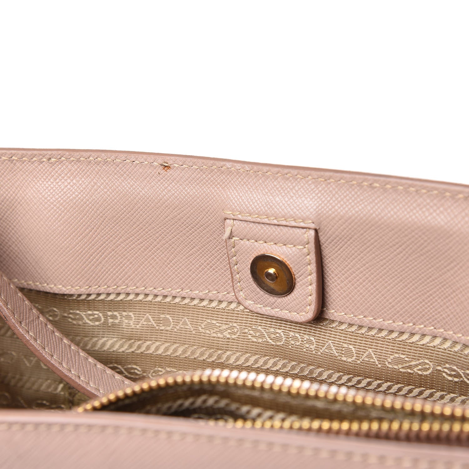 Prada Saffiano Small Double Handle Tote Mughetto 13 of 21
