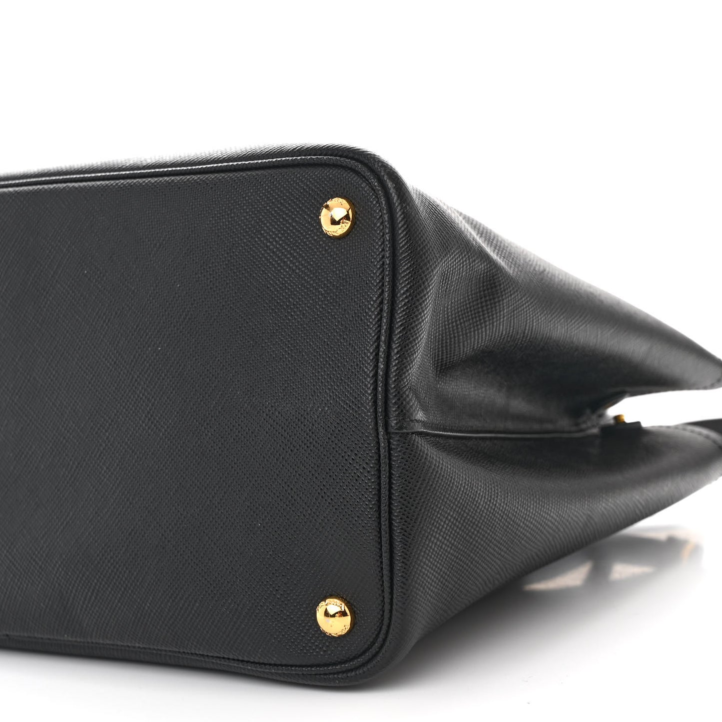 Saffiano Cuir Medium Double Bag Black Mughetto