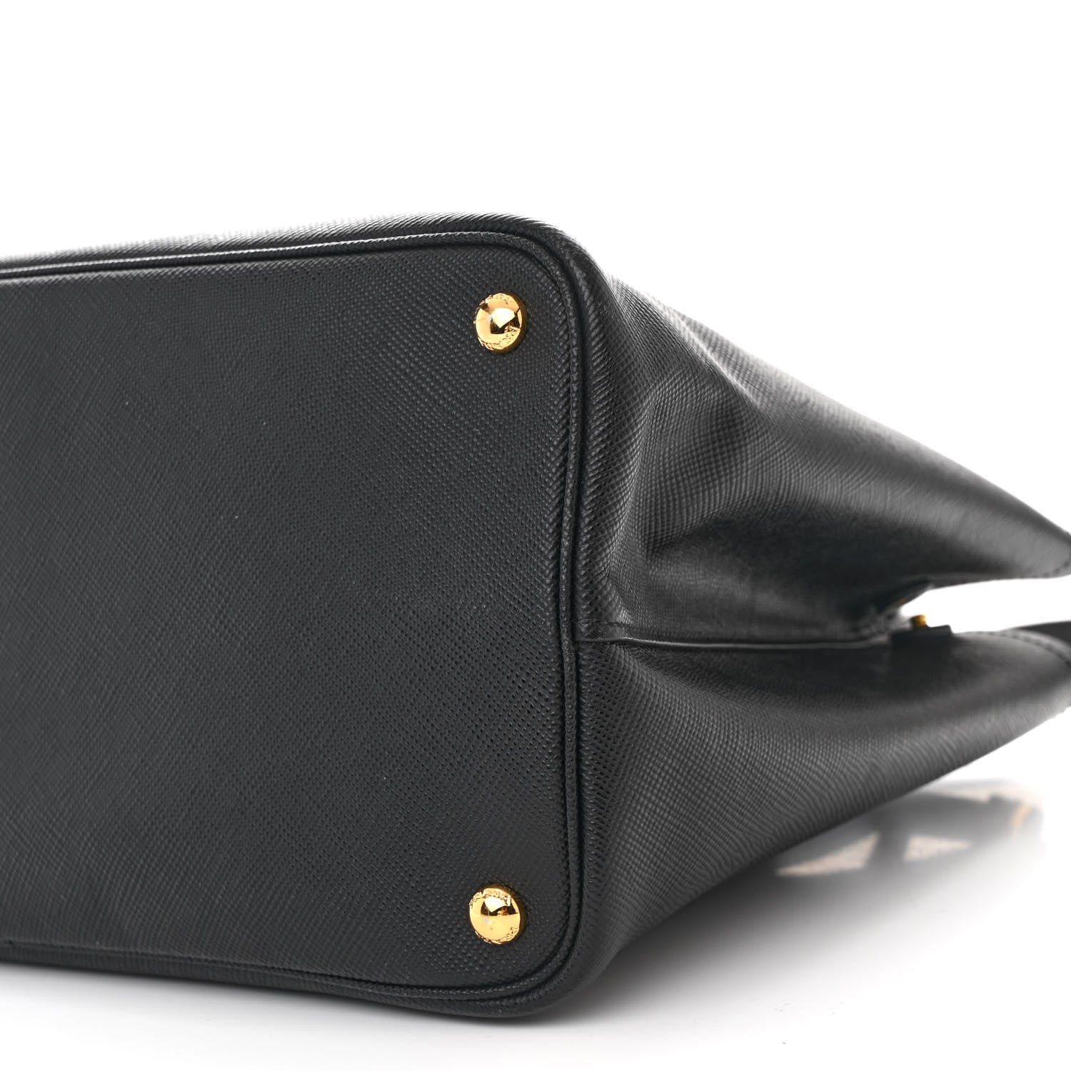 Prada Saffiano Cuir Medium Double Bag Black Mughetto 11 of 11